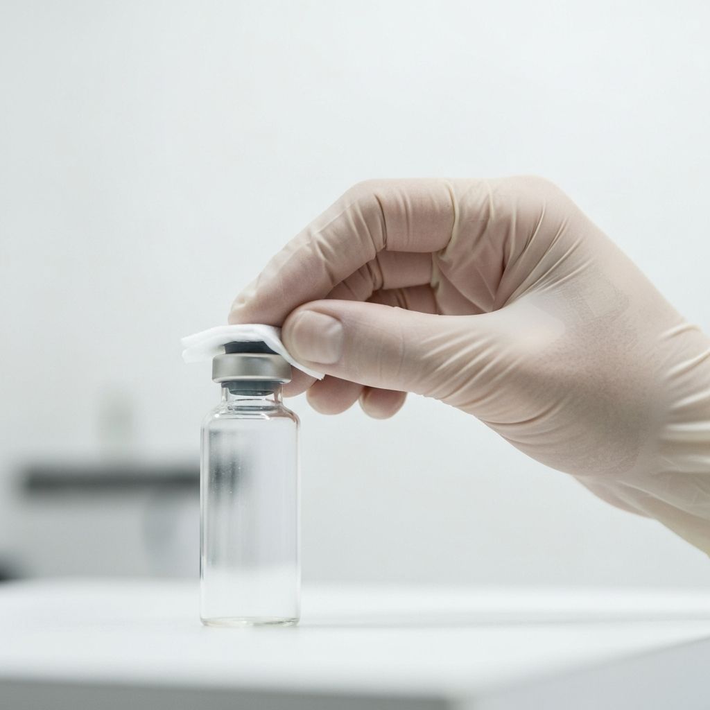 Sanitize the Vial Tops